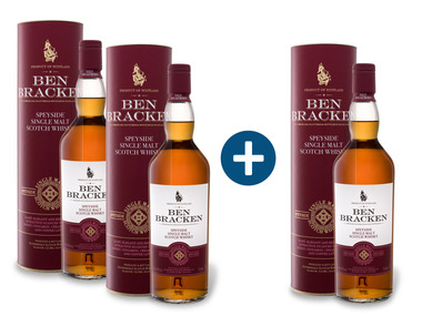2+1 Paket Ben Bracken Speyside Single Malt Scotch Whisky 40% Vol