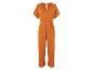Ein orangefarbener Jumpsuit mit kurzen Ärmeln und Gürtel.