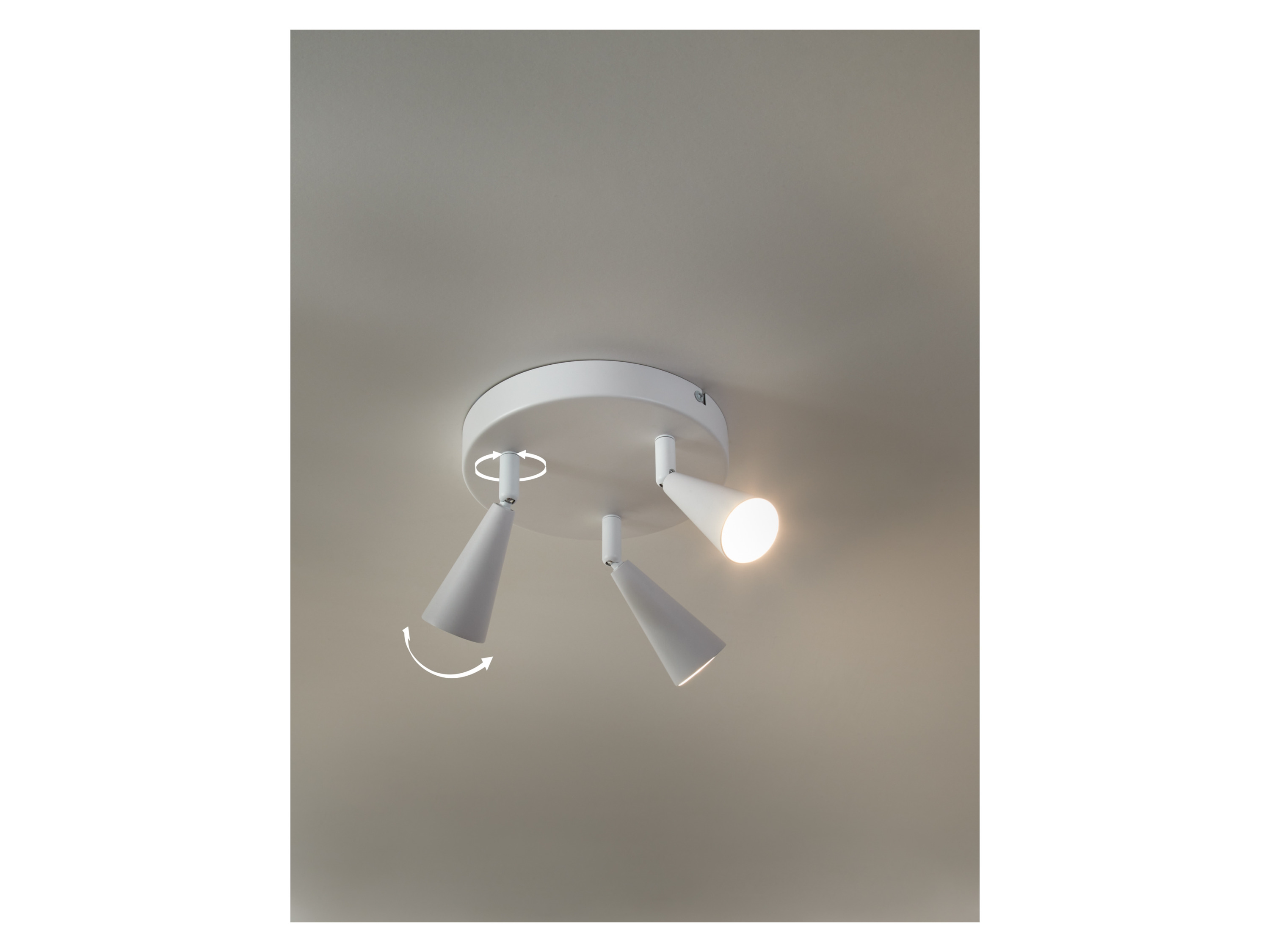 Thumbnail - LIVARNO home Deckenspot / Wand-/Deckenschiene 3flammig (rund/weiß)