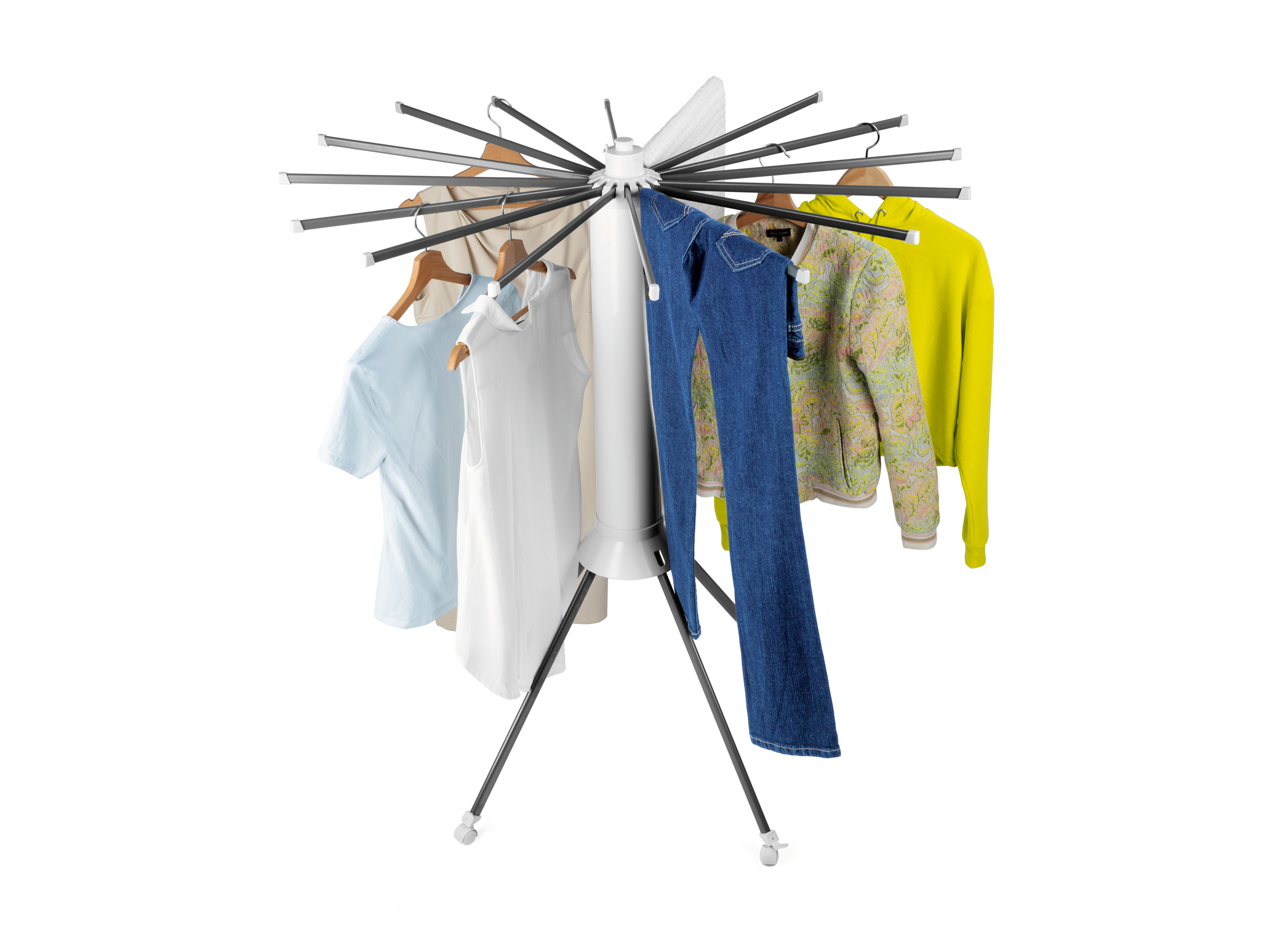 Thumbnail - EASYmaxx Wäscheständer 112x125cm weiß/grau