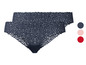 Zwei Paar blaue, Spitzen-Slips.