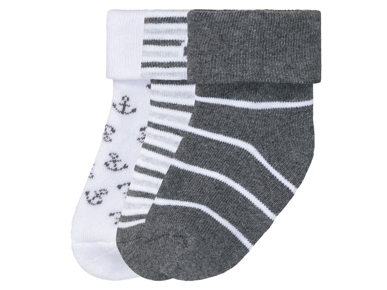 Gehe zu Vollbildansicht: lupilu® Baby Socken, 3 Paar, mit hohem Bio-Baumwollanteil - Bild 2