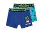 Zwei Minecraft-Boxershorts für Jungen: eine dunkelblaue und eine hellblaue mit Motiv.