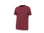 Bordeauxrotes Kurzarm-Sport-T-Shirt mit kleinem Logo auf der Brust.