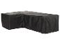Schwarze L-förmige Abdeckung für Gartenmöbel
