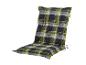 Stuhlkissen mit Karomuster in Grün, Grau und Weiß