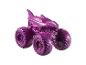 Lila Spielzeug-Monstertruck mit haifischartigem Aufbau und großen Rädern