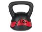 Eine schwarze 10 kg Kettlebell von Crivit