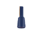 Blauer und brauner Smart Speaker mit konischem Sockel und orangefarbenem Lichtstreifen.