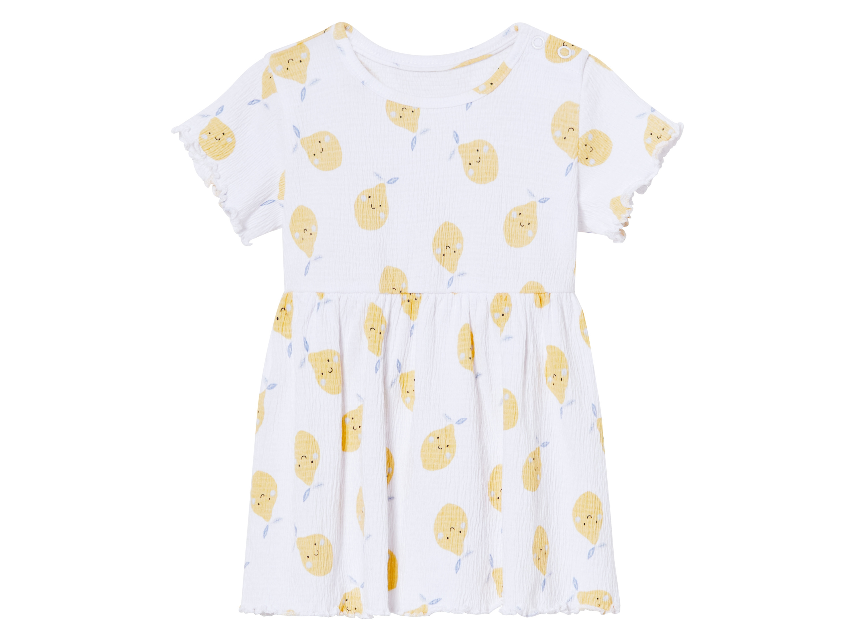 lupilu® Baby Mädchen Kleid (Weiß, 74/80)““ | in sommerlicher Crinkle-Struktur