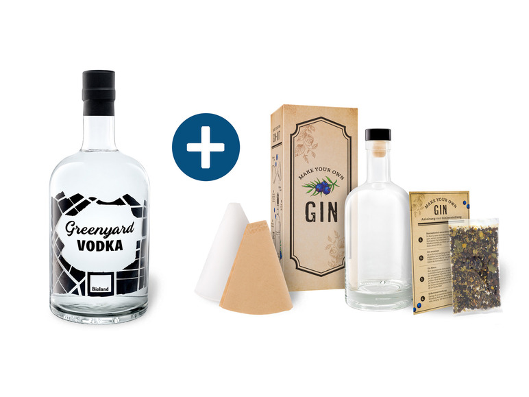 Gehe zu Vollbildansicht: Greenyard Bioland Vodka 40% Vol + DIY Gin Kit GRATIS - Bild 1