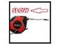 Roter Schlauchaufroller mit dem Wort SLOW und einem Pfeil