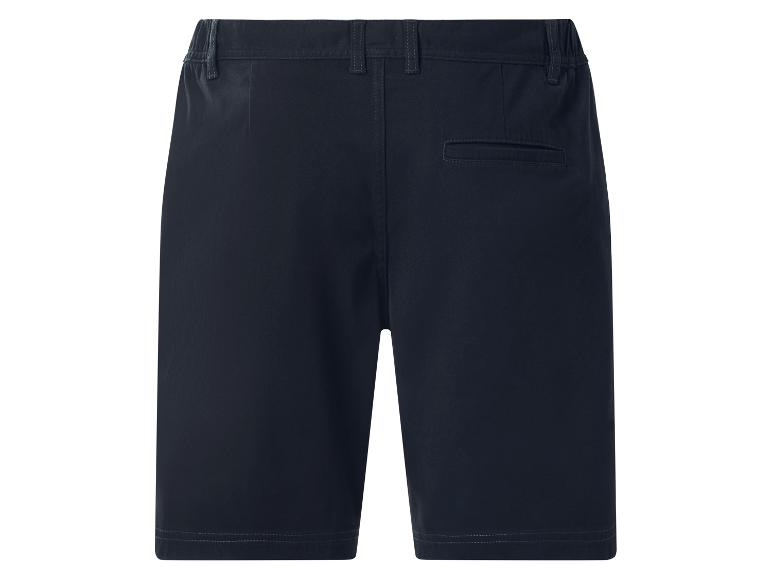 Herren-Freizeitshorts in Marineblau, Rückansicht.