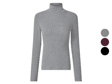 ESMARA® Damen Geripptes Rollkragenshirt