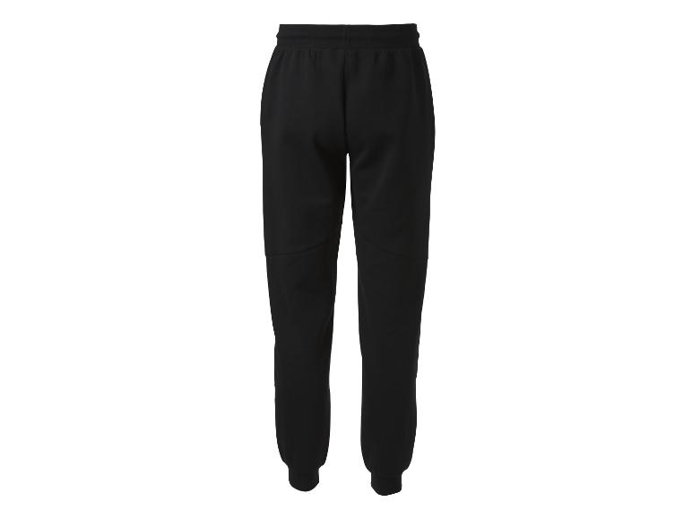 Schwarze Herren-Jogginghose mit elastischem Bund und Bündchen.