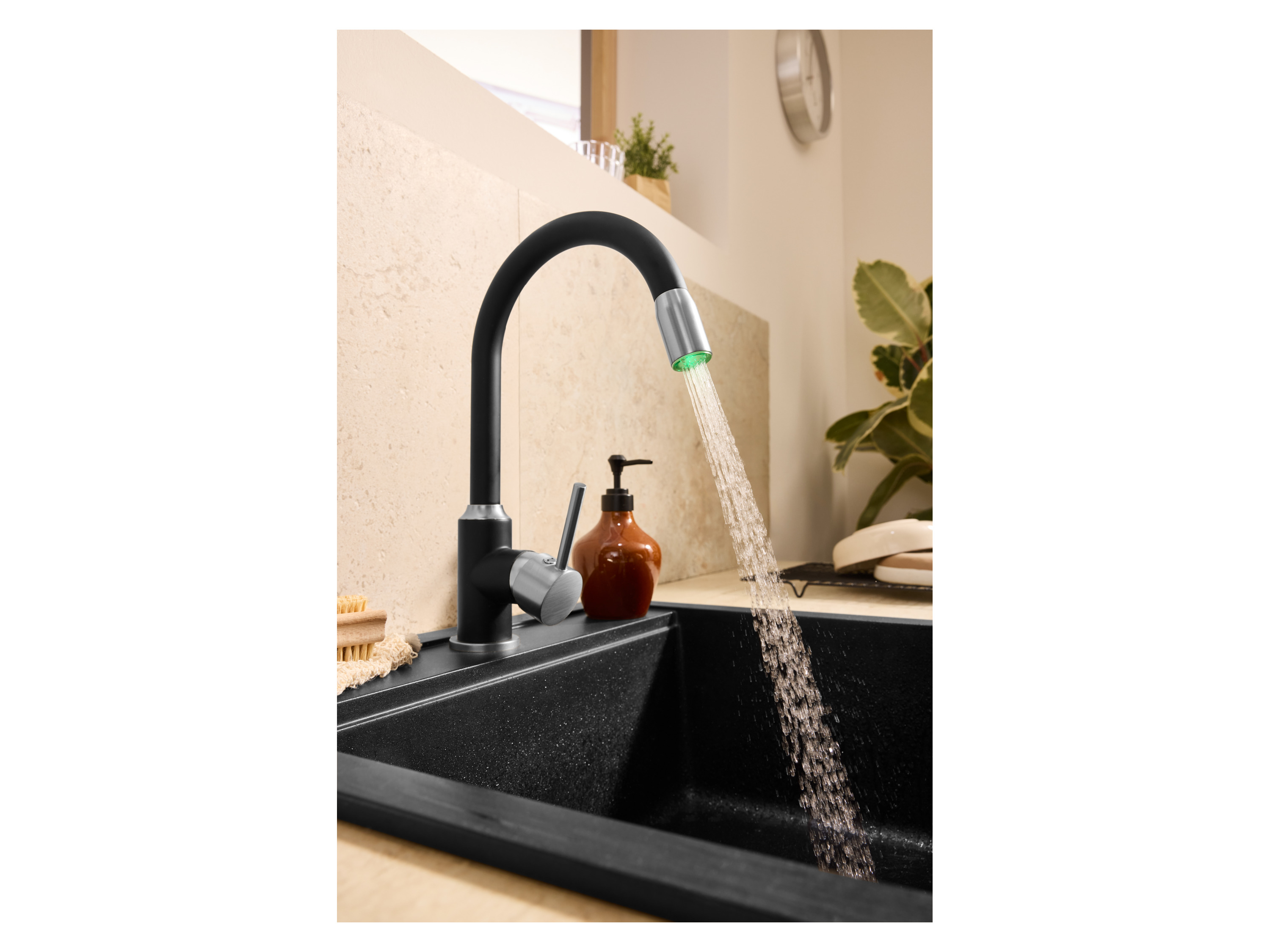 Thumbnail - LIVARNO® LED-Spültischarmatur (satiniert-schwarz)