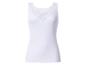 Weißes Trägertop mit V-förmigem Spitzenausschnitt
