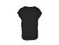 Schwarzes Kurzarm-T-Shirt mit Rundhalsausschnitt, Rückansicht
