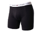 Schwarze Herren-Boxershorts mit weißem Bund