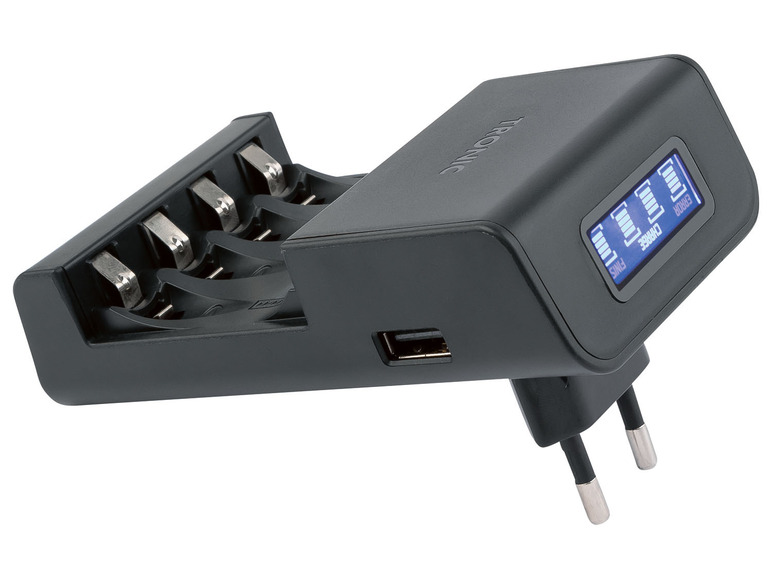 TRONIC® Akku Ladegerät mit LCD Ladeanzeige LIDL