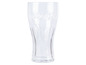 Ein Coca-Cola Glas aus Glas.