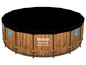 Ein Bestway Power Steel Pool mit Holzoptik.