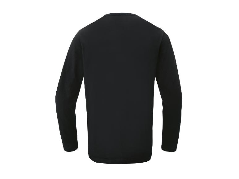Schwarzes Langarmshirt von hinten