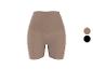 High-Waist-Shapewear-Shorts in Beige mit gerippten Details.