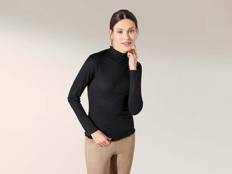 Gehe zu Vollbildansicht: esmara® Damen Rollkragenshirt in hochwertiger Ripp-Qualität - Bild 13