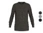 Herren Langarmshirt in Dunkelgrau meliert, mit Farboptionen.