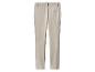Hellbeige Hose mit geradem Bein auf weißem Hintergrund.