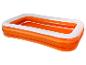 Rechteckiger orange-weißer aufblasbarer Pool