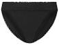 Schwarzer Damen-Slip mit Spitzenbesatz.