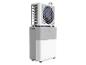 Weiß-graue mobile Klimaanlage mit gestapelter Außen- und Inneneinheit