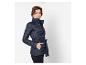Dunkelblaue Damen-Steppjacke mit Gürtel