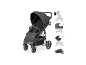 BABYGO Kinderwagen Evolution 3in1 Full Set in Schwarz mit verschiedenen Aufsätzen.