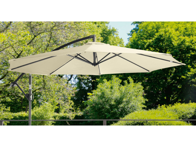 Gehe zu Vollbildansicht: LIVARNO home Ampelschirm, mit verstellbarer Schirmneigung, ecru - Bild 4