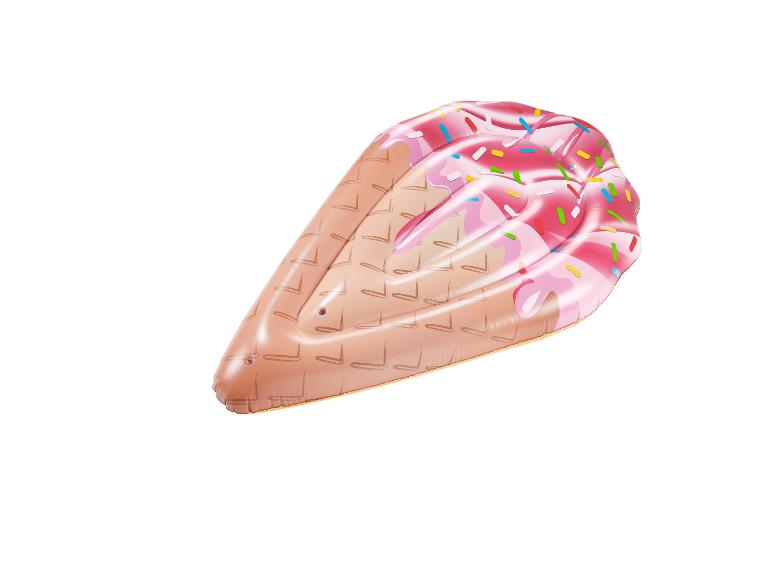 Aufblasbares Eis am Stiel-Floß in Form eines rosa Eisbechers.