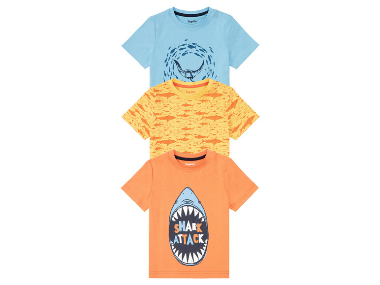 Gehe zu Vollbildansicht: lupilu® Kleinkinder Jungen T-Shirt, 3 Stück, aus reiner Baumwolle - Bild 30