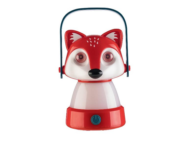 LED-Lampe in Fuchsform für Kinder.