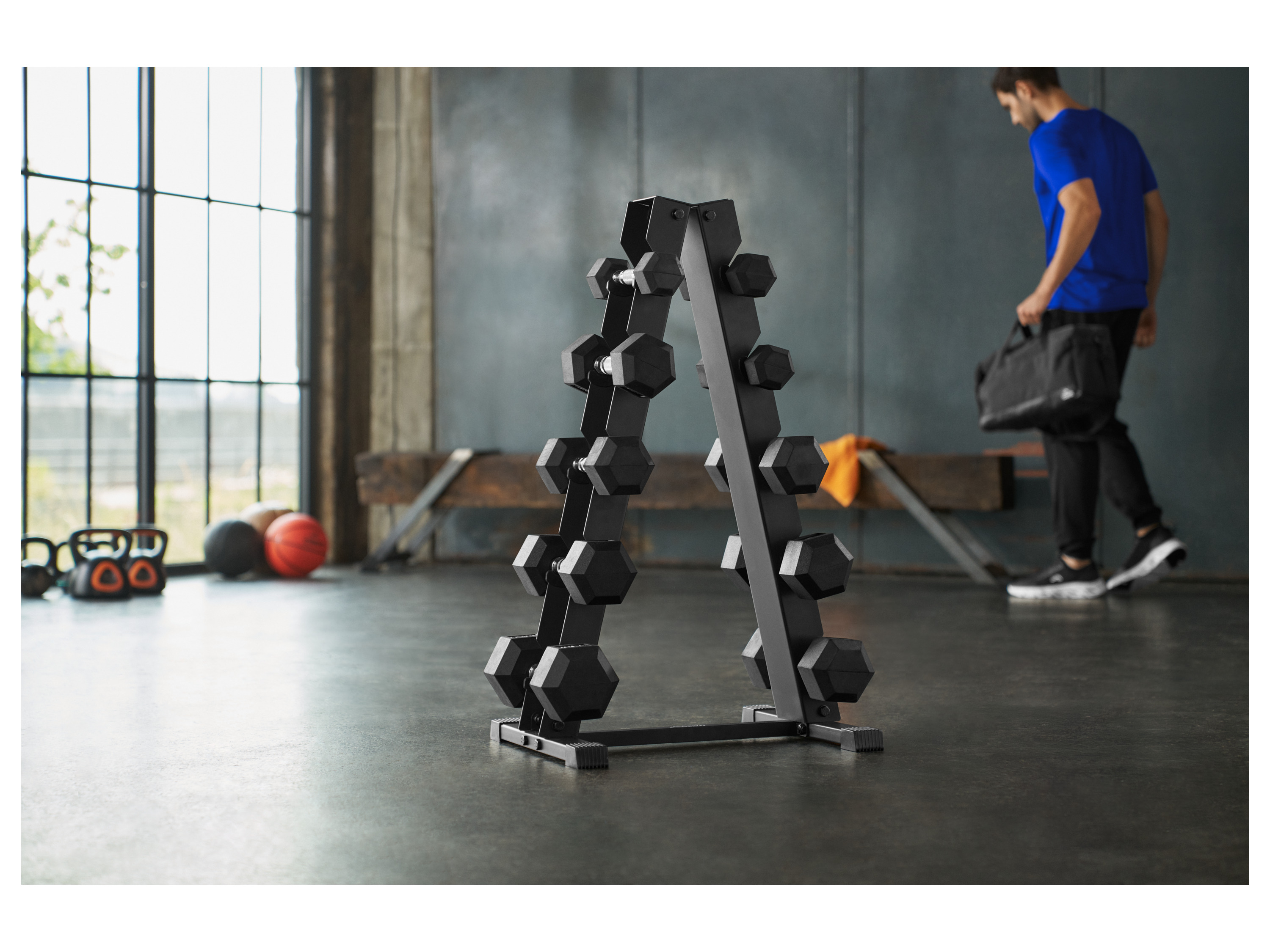 Thumbnail - CRIVIT Hexagon-Kurzhantel, 5 kg