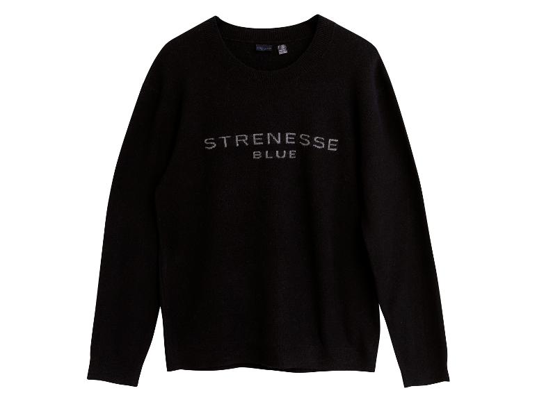 Schwarzer Strenesse Blue Langarm-Pullover mit Rundhalsausschnitt