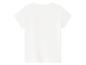 Weißes Damen-T-Shirt mit kurzen Ärmeln, Rückansicht