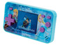Eine blaue Frozen Cyber Arcade Pocket Spielkonsole von Lexibook mit Elsa und Anna.