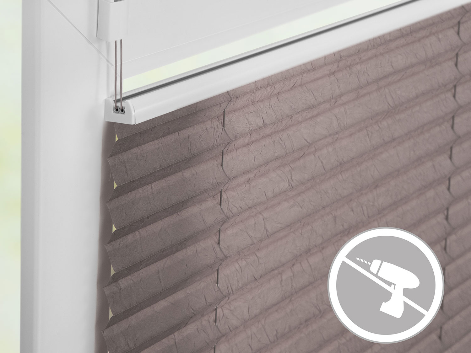 Thumbnail - Lichtblick Plissee Klemmfix, ohne (Taupe, 60x130 cm)