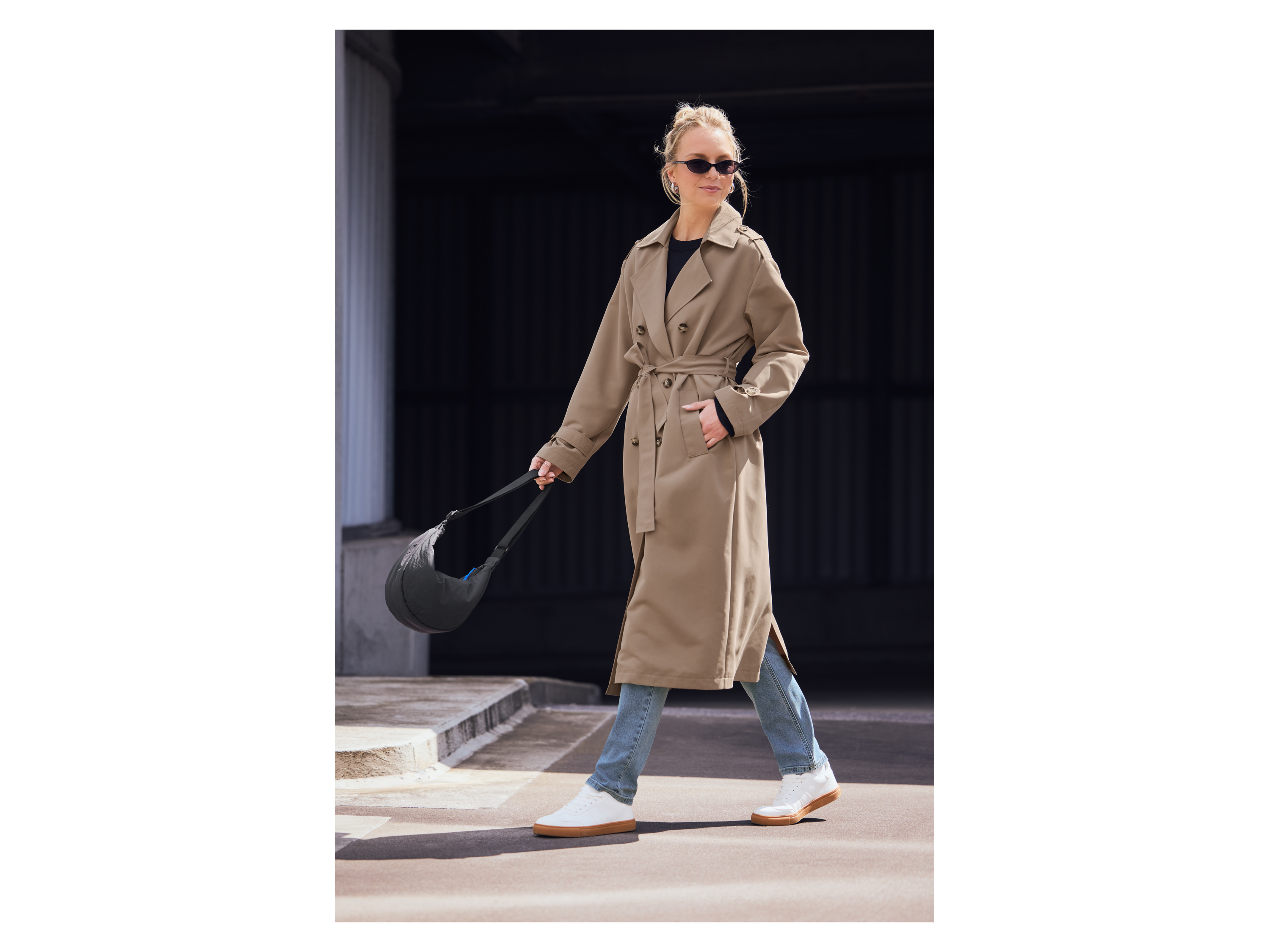 Thumbnail - esmara® Damen Trenchcoat mit Zierriegel an den Ärmeln (Beige, XS(32/34))