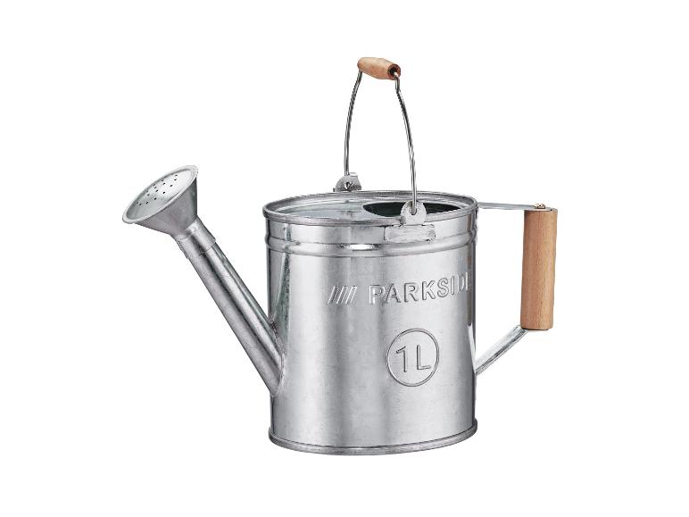 Parkside Metallgießkanne, 1L, mit Holzgriff.