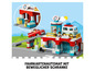 LEGO DUPLO Spielset mit Autowaschanlage, Autos und Figuren.