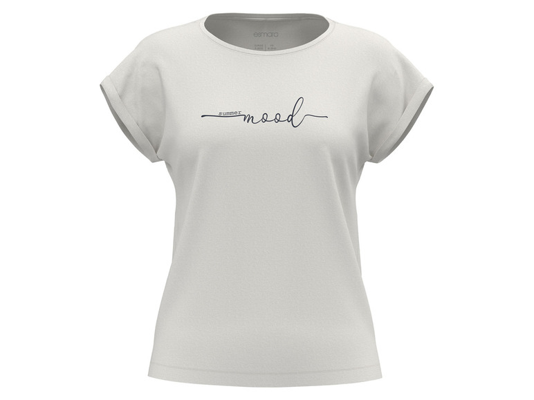 Gehe zu Vollbildansicht: esmara® Damen T-Shirt, mit modischem Print und überschnittenen Schultern - Bild 2