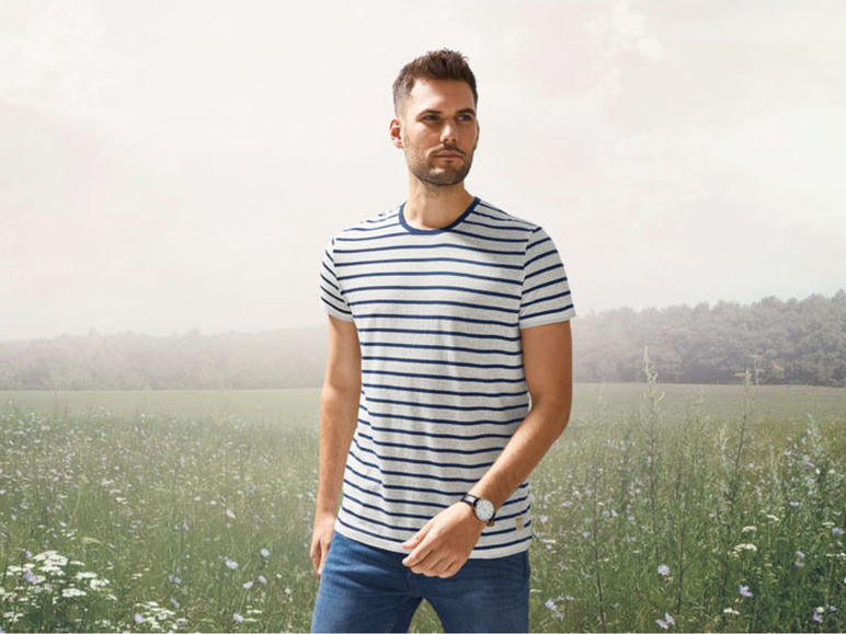 Gehe zu Vollbildansicht: LIVERGY® Herren T-Shirt, körpernah geschnitten, mit Bio-Baumwolle - Bild 6